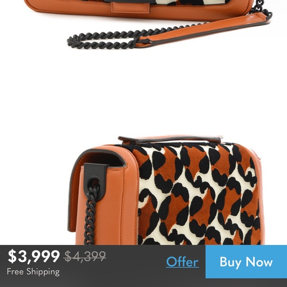 Fendi baguette tufted leopard handbag with box LIKE NEW - Picture 15 of 15